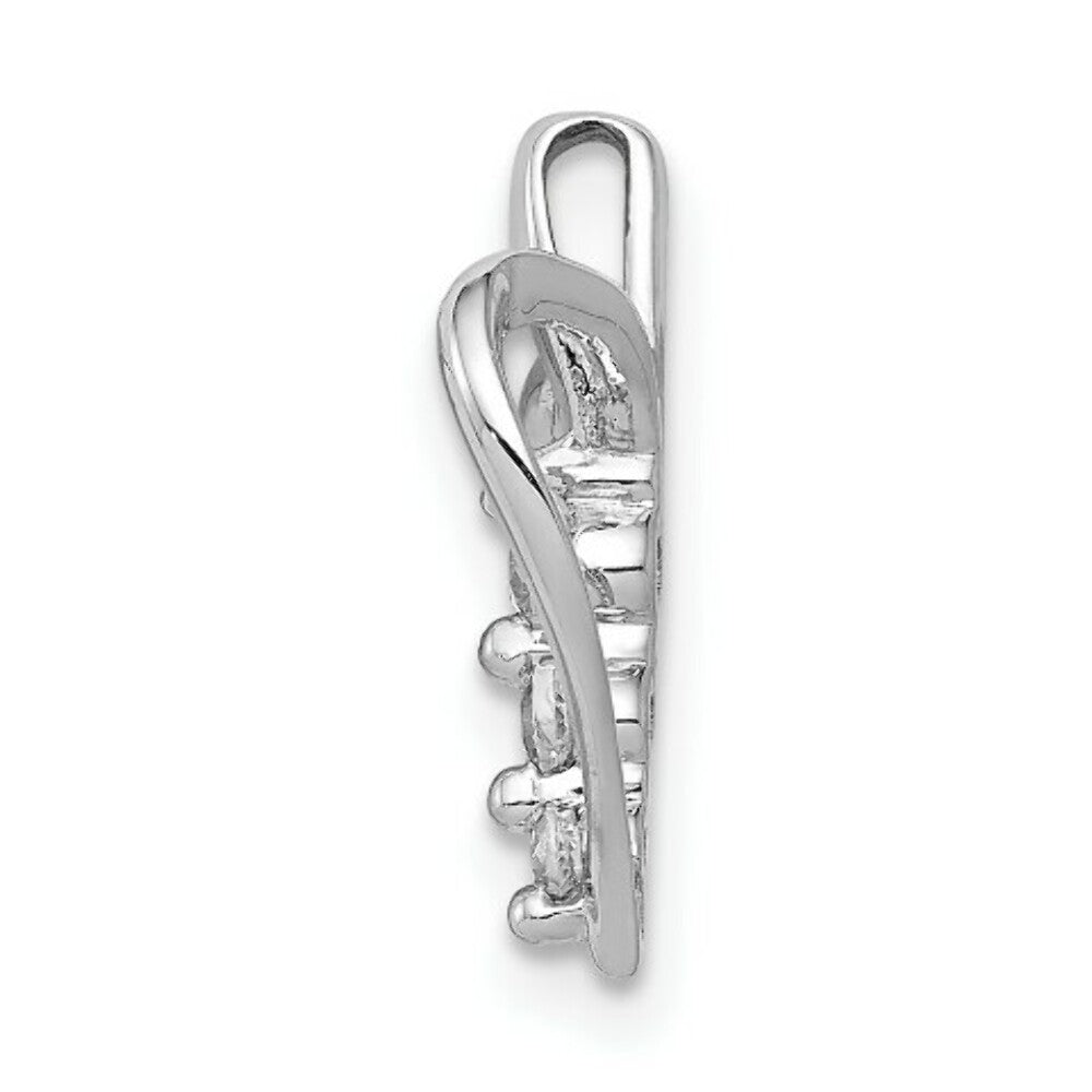 14K White Gold Diamond Pendant 1/10-Carat