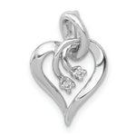 Load image into Gallery viewer, 14K White Gold 2-Diamond Accent Open Heart
