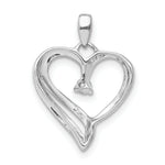 Load image into Gallery viewer, 14K White Gold Diamond Heart Pendant 1/20-Carat
