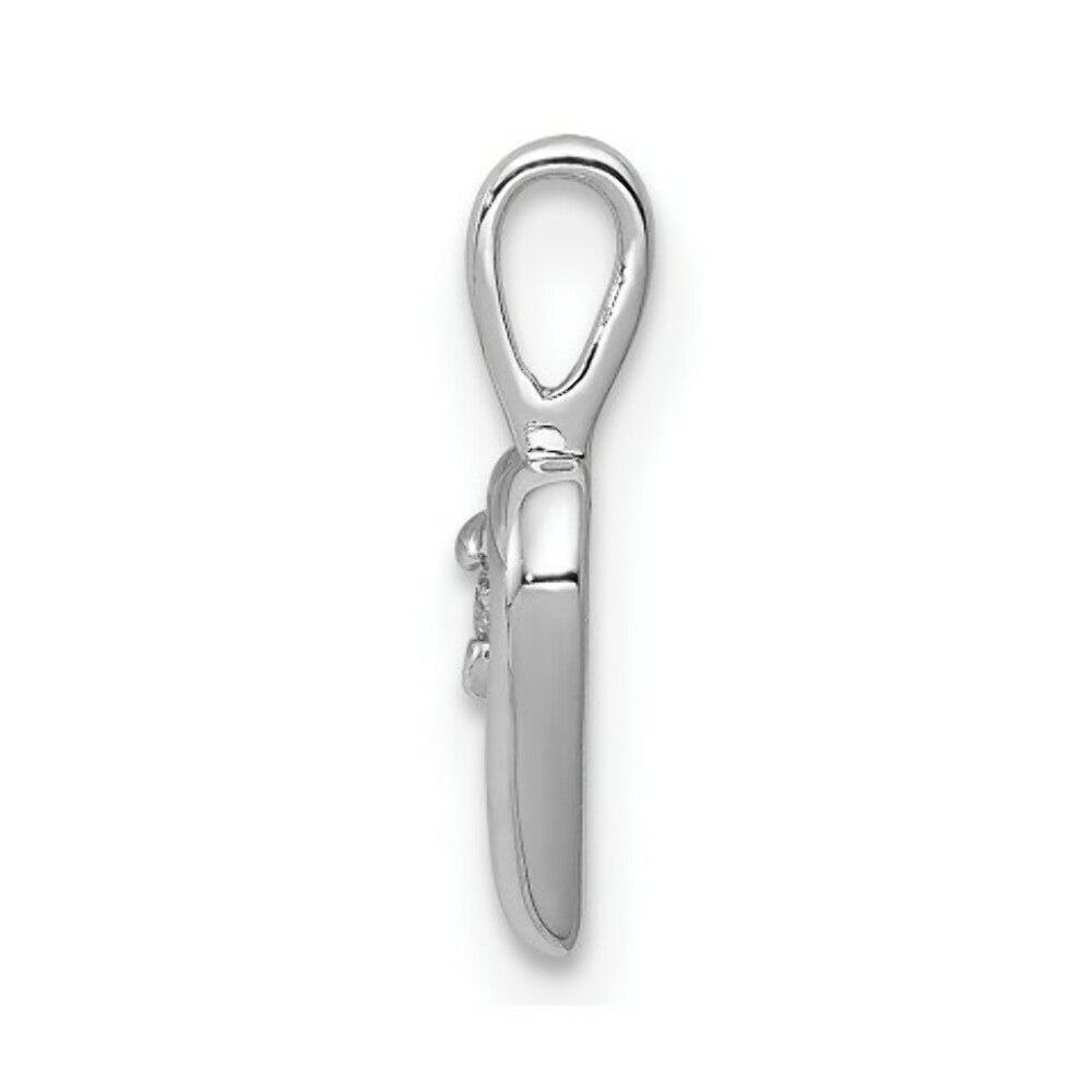 14K White Gold .02-Carat Diamond Accent Pendant
