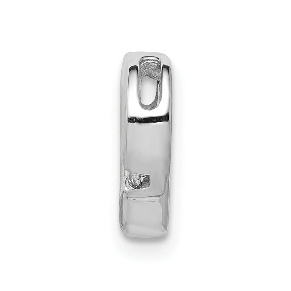 14K White Gold .01-Carat Diamond Accent Heart Slide Pendant