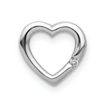 Load image into Gallery viewer, 14K White Gold .01-Carat Diamond Accent Heart Slide Pendant

