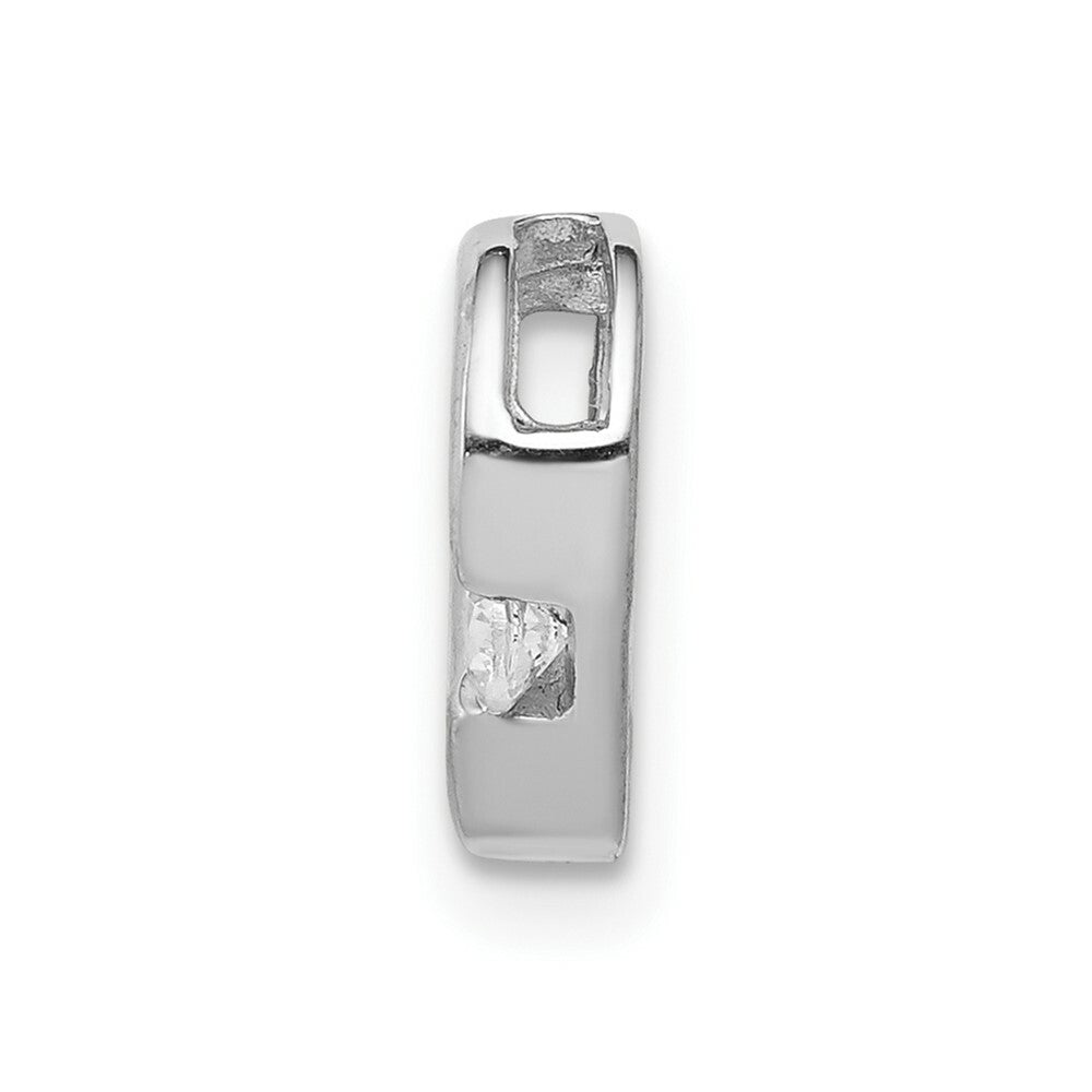 14K White Gold Diamond Pendant 1/20-Carat