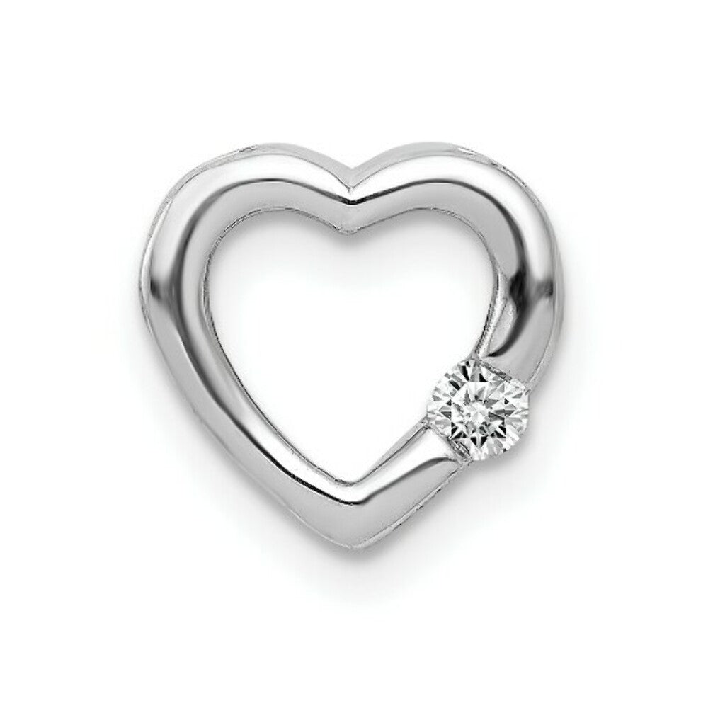 14K White Gold Diamond Pendant 1/20-Carat