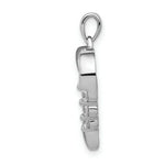 Load image into Gallery viewer, 14K White Gold Three Stone 1/4-Carat Diamond Heart Pendant

