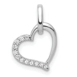 Load image into Gallery viewer, 14K White Gold Diamond Heart Pendant 1/12-Carat
