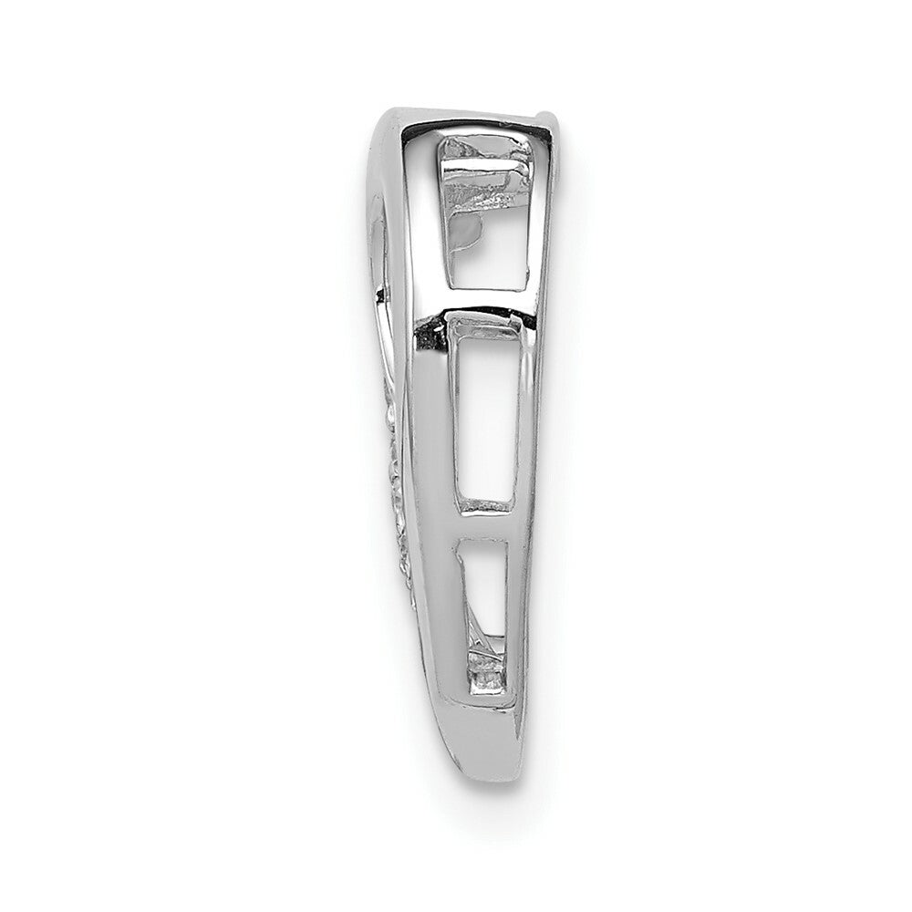 14K White Gold Diamond Pendant 1/15-Carat