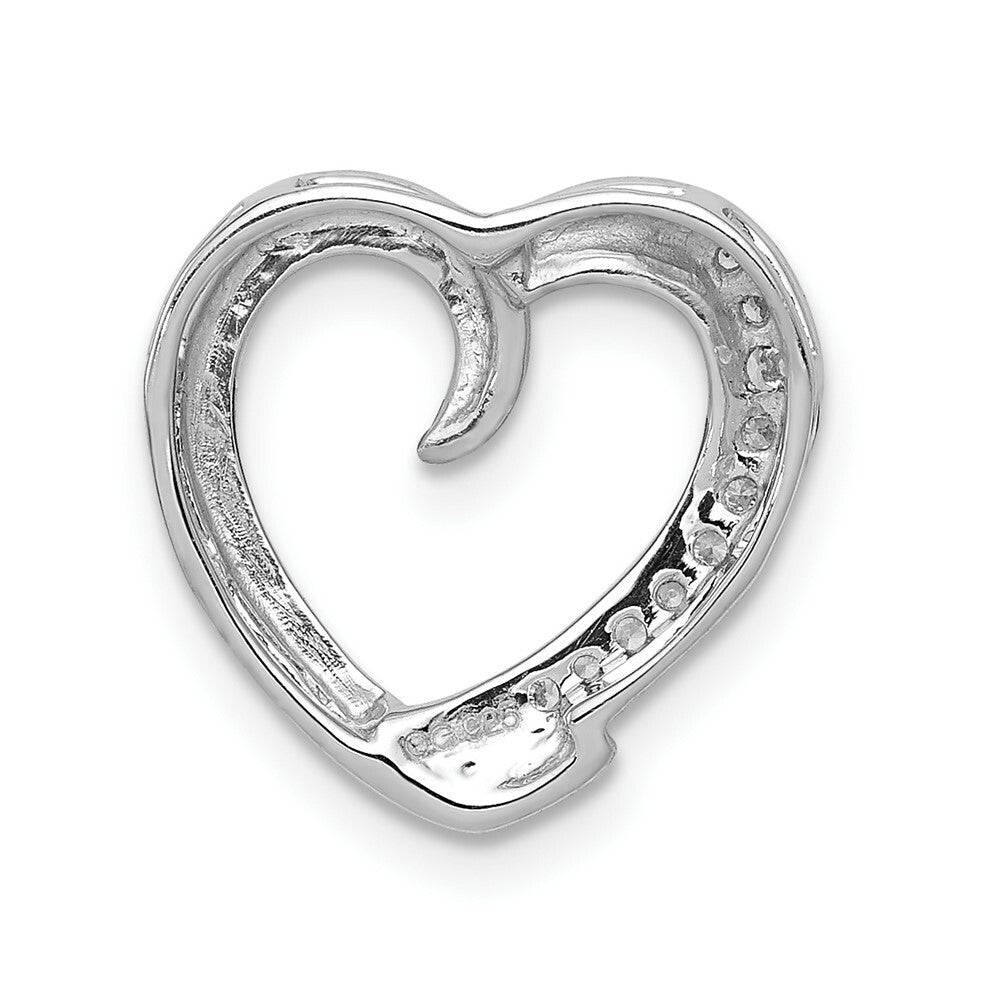 14K White Gold Diamond Pendant 1/15-Carat