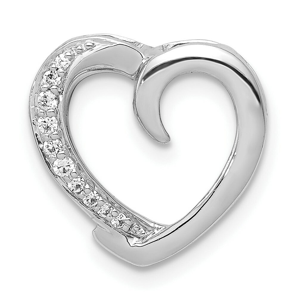 14K White Gold Diamond Pendant 1/15-Carat