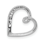 Load image into Gallery viewer, 14K White Gold Diamond Heart Chain Slide Pendant 1/20-Carat
