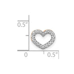Load image into Gallery viewer, 14K Rose Gold Diamond Heart Slide Pendant 1/12-Carat
