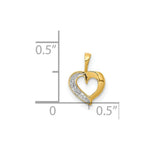 Load image into Gallery viewer, 14K Yellow Gold Diamond Accent Heart Pendant
