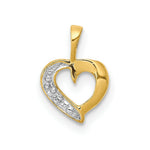 Load image into Gallery viewer, 14K Yellow Gold Diamond Accent Heart Pendant
