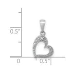 Load image into Gallery viewer, 14K White Gold .01-Carat Diamond Accent Heart Pendant
