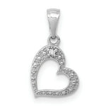 Load image into Gallery viewer, 14K White Gold .01-Carat Diamond Accent Heart Pendant
