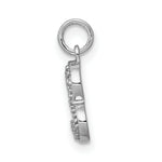 Load image into Gallery viewer, 14K White Gold Diamond Heart Charm 1/20-Carat
