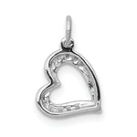 Load image into Gallery viewer, 14K White Gold Diamond Heart Charm 1/20-Carat
