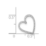 Load image into Gallery viewer, 14K White Gold SI3/I1 Diamond Vintage Heart Chain Slide 1/10-Carat

