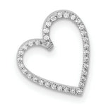 Load image into Gallery viewer, 14K White Gold SI3/I1 Diamond Vintage Heart Chain Slide 1/10-Carat
