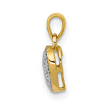 Load image into Gallery viewer, 14K Yellow Gold Diamond Heart Pendant 1/20-Carat
