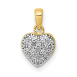 Load image into Gallery viewer, 14K Yellow Gold Diamond Heart Pendant 1/20-Carat
