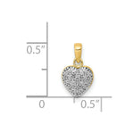 Load image into Gallery viewer, 14K Yellow Gold Diamond Heart Pendant 1/20-Carat
