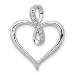Load image into Gallery viewer, 14K White Gold Diamond Heart Pendant 1/20-Carat
