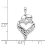 Load image into Gallery viewer, 14K White Gold .018-Carat Diamond Accent MOM Heart Pendant
