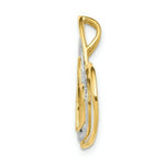 Load image into Gallery viewer, 14K Yellow Gold .012-Carat Diamond Accent Triple Heart Slide Pendant
