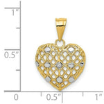 Load image into Gallery viewer, 14K Yellow Gold Diamond Accent Heart Pendant

