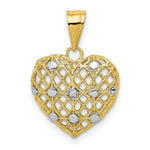 Load image into Gallery viewer, 14K Yellow Gold Diamond Accent Heart Pendant
