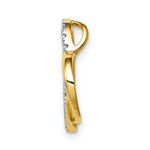 Load image into Gallery viewer, 14K Yellow Gold .01-Carat Diamond Accent Double Heart Slide Pendant
