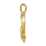 Load image into Gallery viewer, 14K Yellow Gold .028-Carat Diamond Accent Double Heart Pendant
