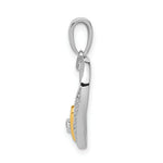 Load image into Gallery viewer, 14K Two-tone Gold 1/20-Carat tw Diamond Double Heart Pendant
