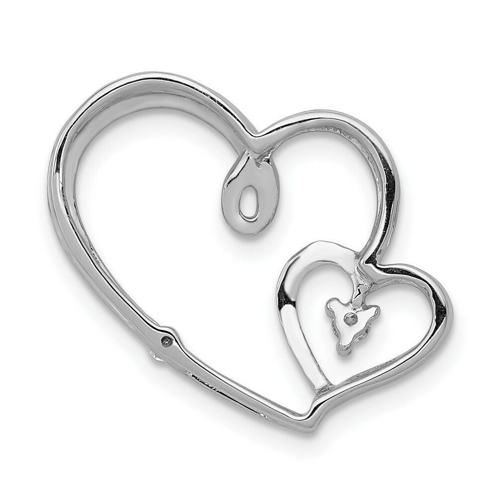 14K White Gold .035-Carat Diamond Accent Pendant