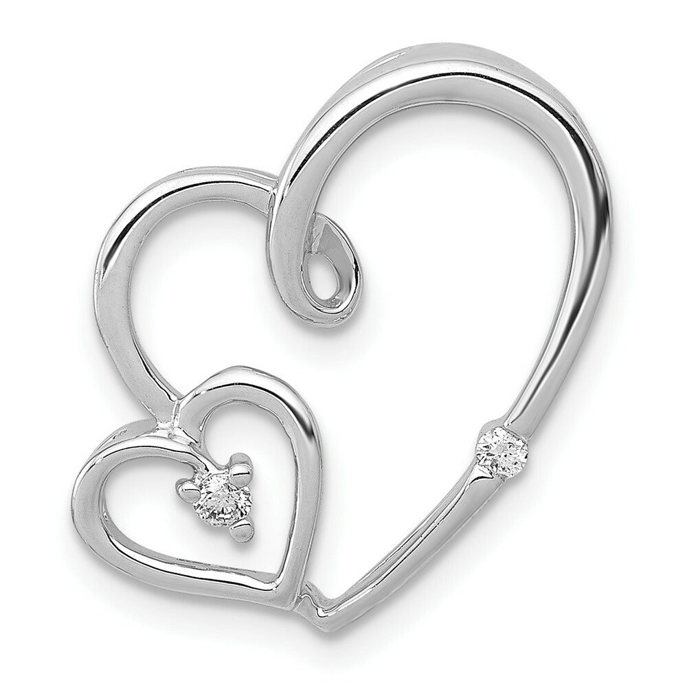 14K White Gold .035-Carat Diamond Accent Pendant