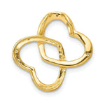 Load image into Gallery viewer, 14K Yellow Gold .01-Carat Diamond Accent Double Heart Slide Pendant
