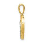 Load image into Gallery viewer, 14K Yellow Gold Diamond Accent and Rhodium Double Heart Pendant
