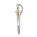 Load image into Gallery viewer, 14K Two-tone Gold Diamond Infinity with Heart Pendant 1/20-Carat
