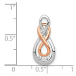 Load image into Gallery viewer, 14K Two-tone Gold Diamond Infinity Symbol Pendant 1/15-Carat
