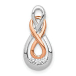 Load image into Gallery viewer, 14K Two-tone Gold Diamond Infinity Symbol Pendant 1/15-Carat
