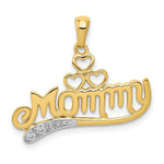 Load image into Gallery viewer, 14K Yellow Gold Polished .02-Carat Diamond Accent Accent Mommy Pendant
