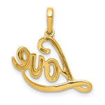 Load image into Gallery viewer, 14K Yellow Gold .015-Carat Diamond Accent Love Pendant
