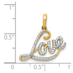 Load image into Gallery viewer, 14K Yellow Gold .015-Carat Diamond Accent Love Pendant
