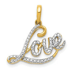 Load image into Gallery viewer, 14K Yellow Gold .015-Carat Diamond Accent Love Pendant
