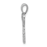 Load image into Gallery viewer, 14K White Gold Diamond Heart Key Pendant 1/15-Carat
