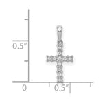 Load image into Gallery viewer, 14K White Gold Diamond Cross Pendant 1/15-Carat
