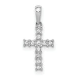 Load image into Gallery viewer, 14K White Gold Diamond Cross Pendant 1/15-Carat

