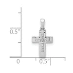 Load image into Gallery viewer, 14K White Gold .04-Carat Diamond Accent Cross Pendant
