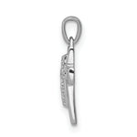 Load image into Gallery viewer, 14K White Gold .04-Carat Diamond Accent Cross Pendant
